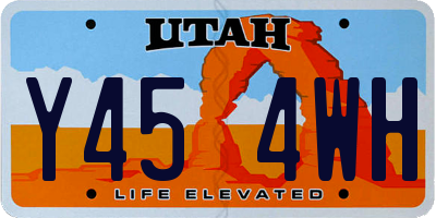 UT license plate Y454WH