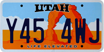 UT license plate Y454WJ