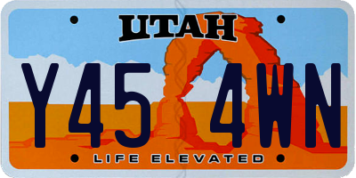 UT license plate Y454WN
