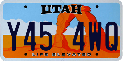 UT license plate Y454WQ