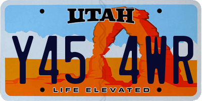 UT license plate Y454WR