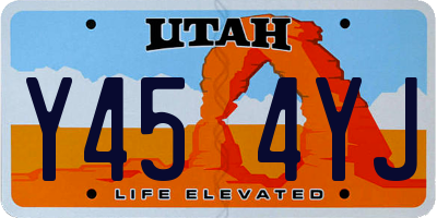 UT license plate Y454YJ