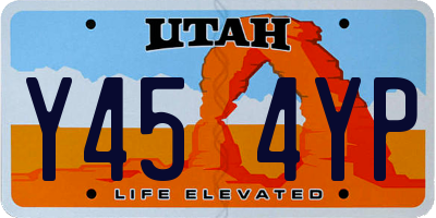 UT license plate Y454YP