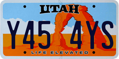 UT license plate Y454YS