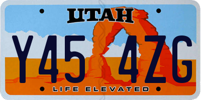 UT license plate Y454ZG