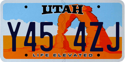UT license plate Y454ZJ