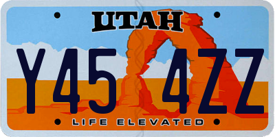 UT license plate Y454ZZ