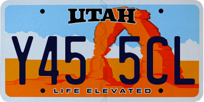 UT license plate Y455CL