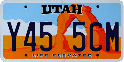 UT license plate Y455CM
