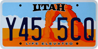UT license plate Y455CQ