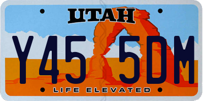 UT license plate Y455DM