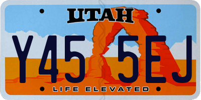 UT license plate Y455EJ