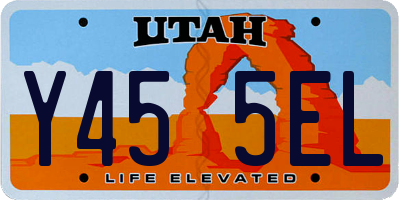 UT license plate Y455EL