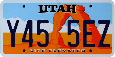 UT license plate Y455EZ