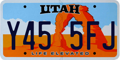 UT license plate Y455FJ