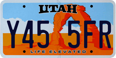UT license plate Y455FR