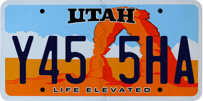 UT license plate Y455HA