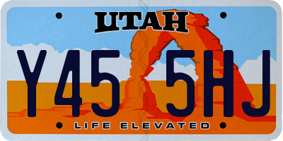 UT license plate Y455HJ