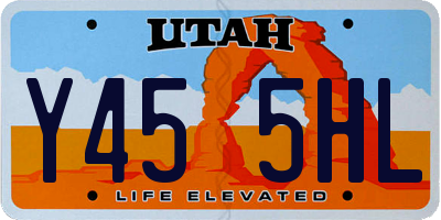 UT license plate Y455HL