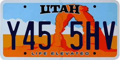 UT license plate Y455HV