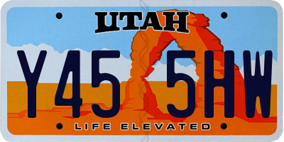 UT license plate Y455HW