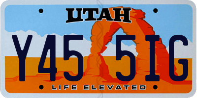 UT license plate Y455IG