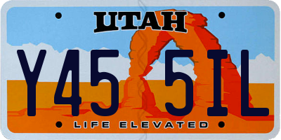 UT license plate Y455IL