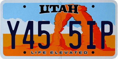 UT license plate Y455IP