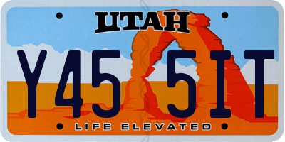 UT license plate Y455IT