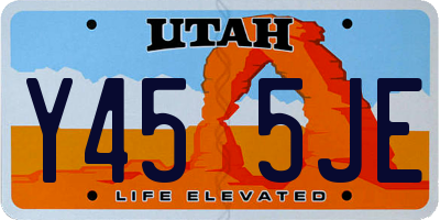 UT license plate Y455JE