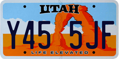 UT license plate Y455JF