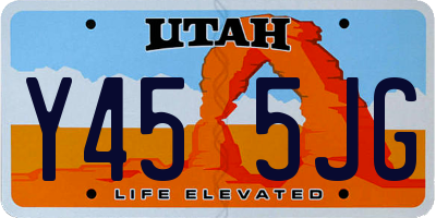 UT license plate Y455JG
