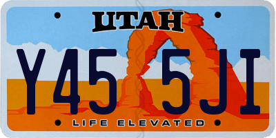 UT license plate Y455JI