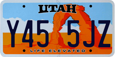 UT license plate Y455JZ