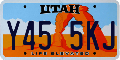 UT license plate Y455KJ
