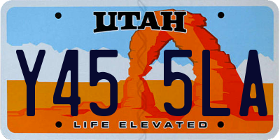 UT license plate Y455LA