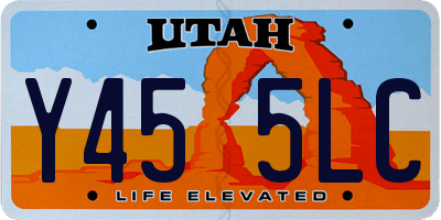 UT license plate Y455LC
