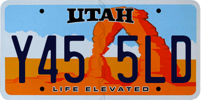 UT license plate Y455LD
