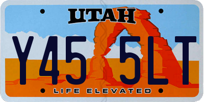 UT license plate Y455LT
