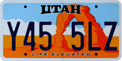 UT license plate Y455LZ