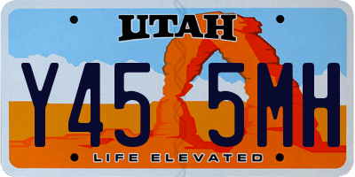 UT license plate Y455MH