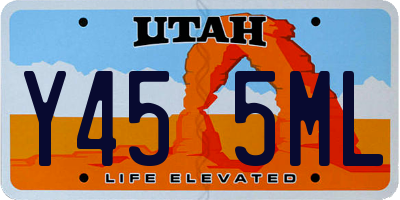 UT license plate Y455ML