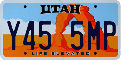 UT license plate Y455MP