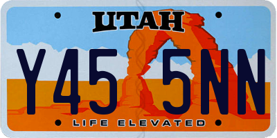 UT license plate Y455NN