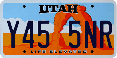 UT license plate Y455NR