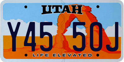 UT license plate Y455OJ