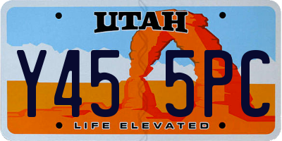 UT license plate Y455PC