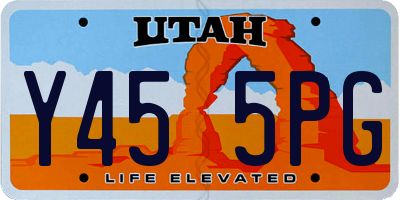 UT license plate Y455PG