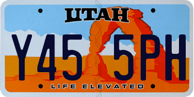 UT license plate Y455PH
