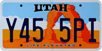 UT license plate Y455PI